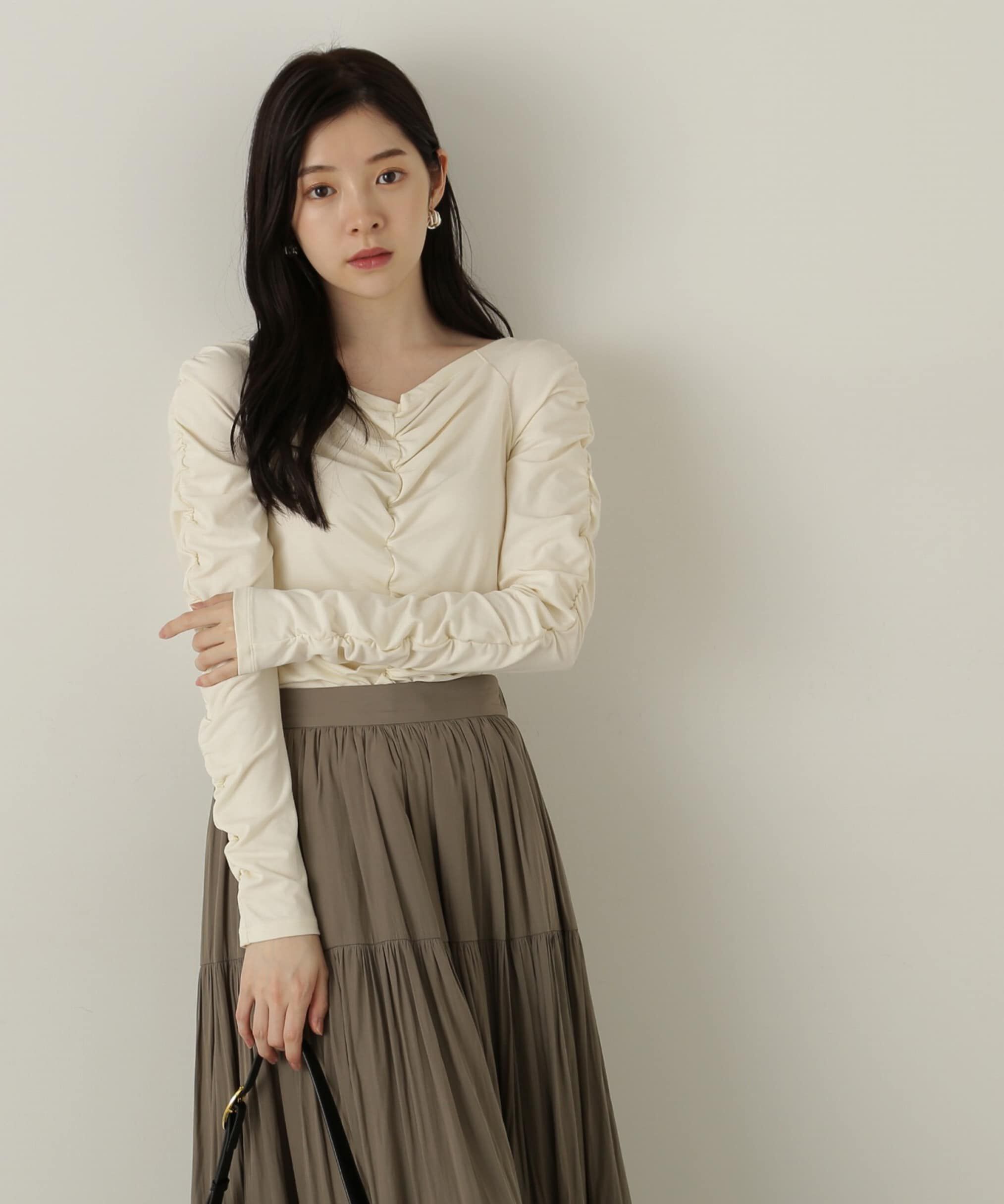 PROPORTION BODY DRESSING「シャーリングロングT」|Tシャツ・カットソー|