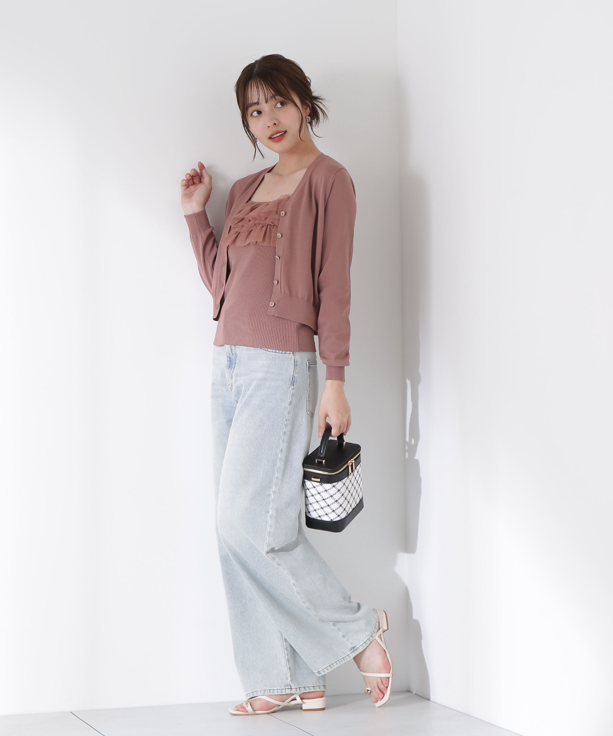 PROPORTION BODY DRESSING「チュール付きニットアンサンブル」|ニット・セーター|