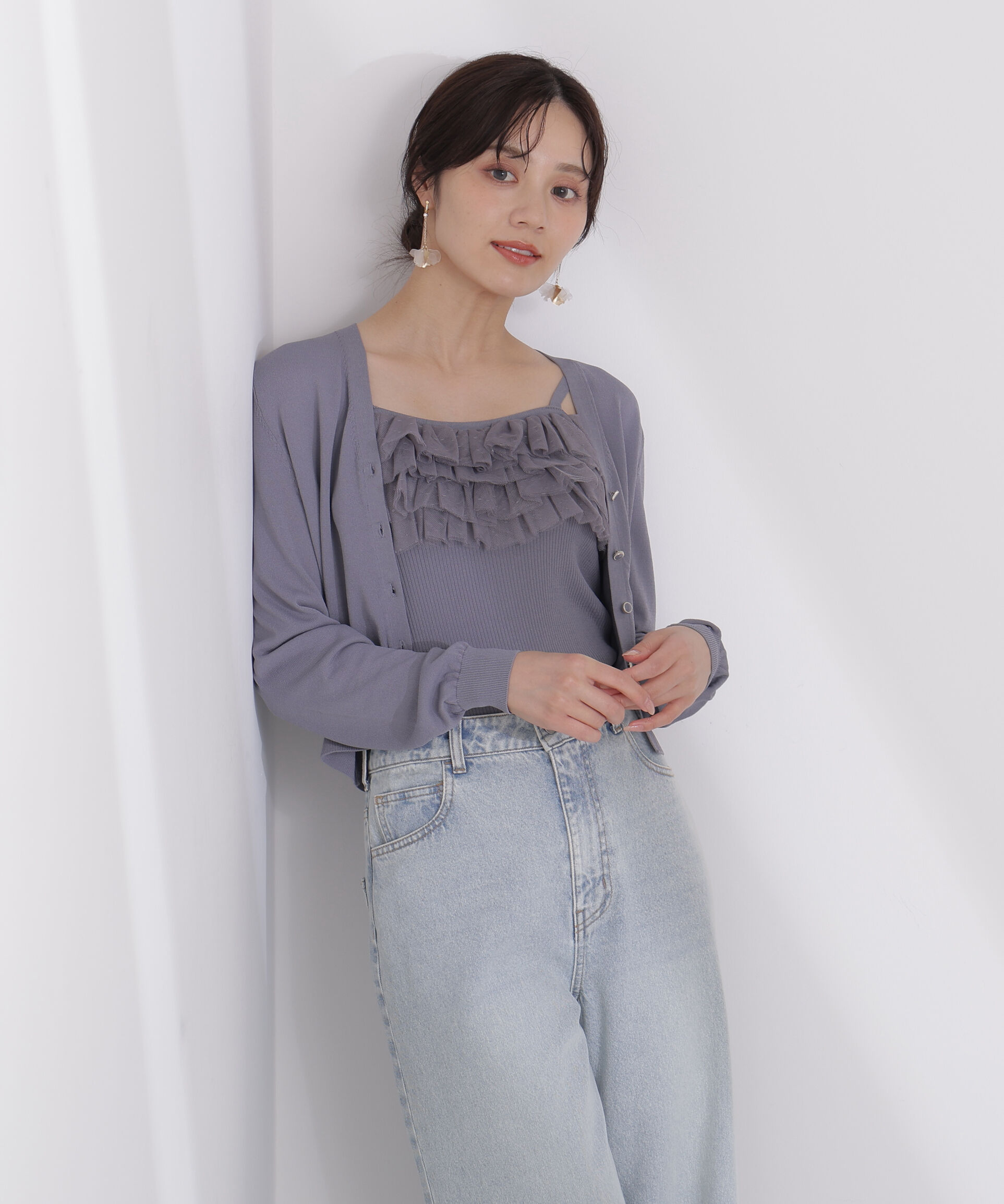 PROPORTION BODY DRESSING「チュール付きニットアンサンブル」|ニット・セーター|