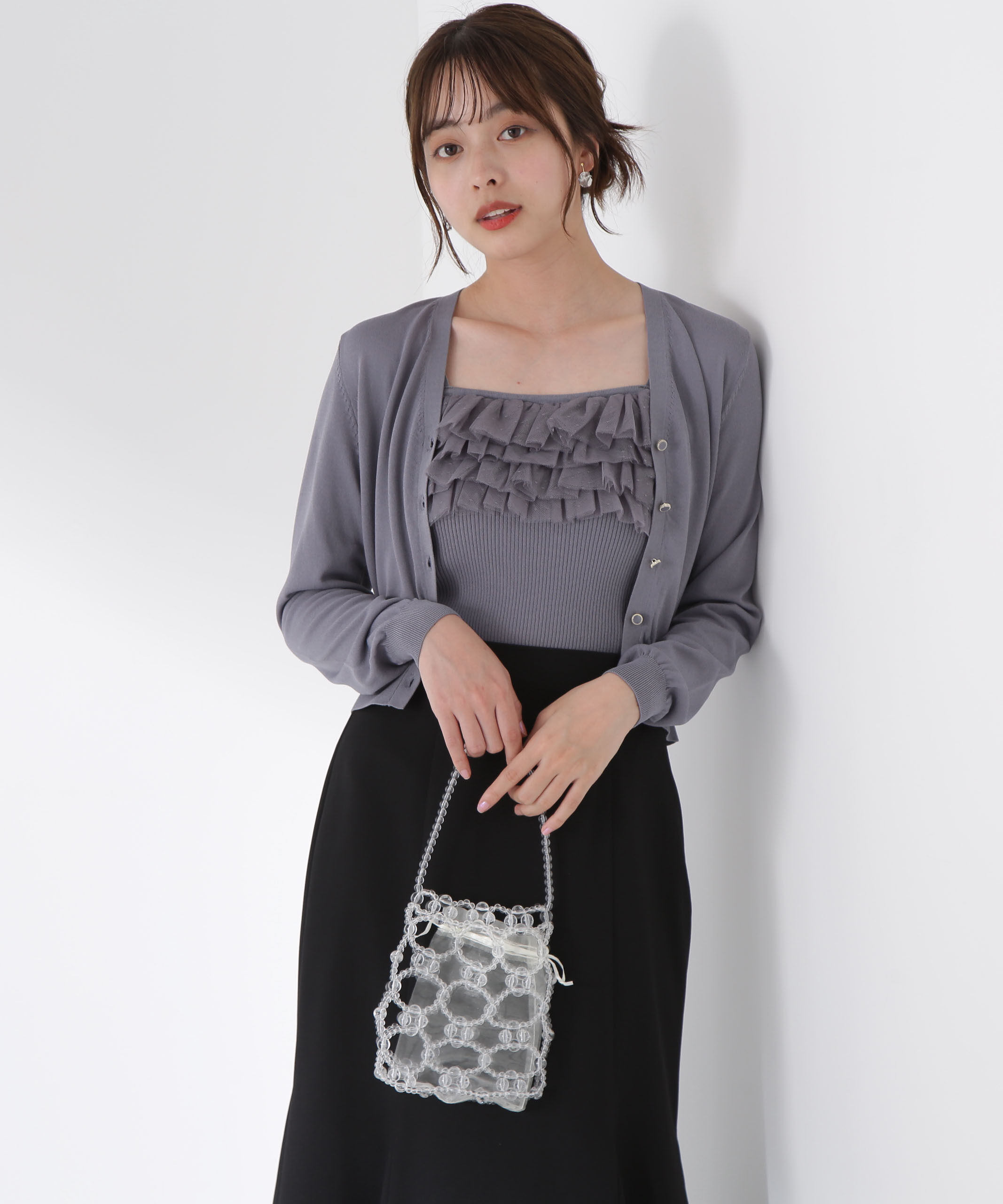 PROPORTION BODY DRESSING「チュール付きニットアンサンブル」|ニット・セーター|