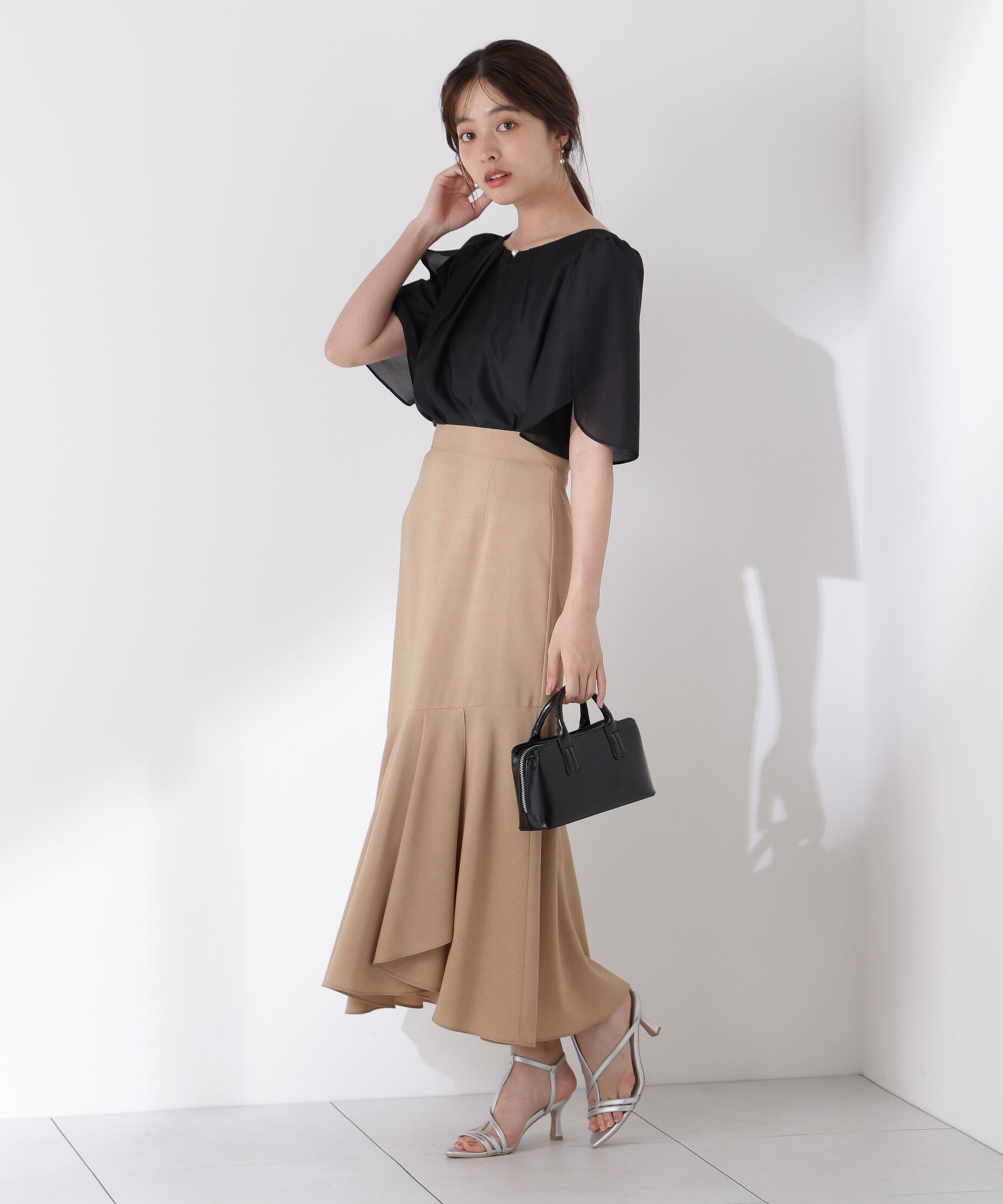 PROPORTION BODY DRESSING「パールポイントフレアスリーブブラウス」|シャツ・ブラウス|