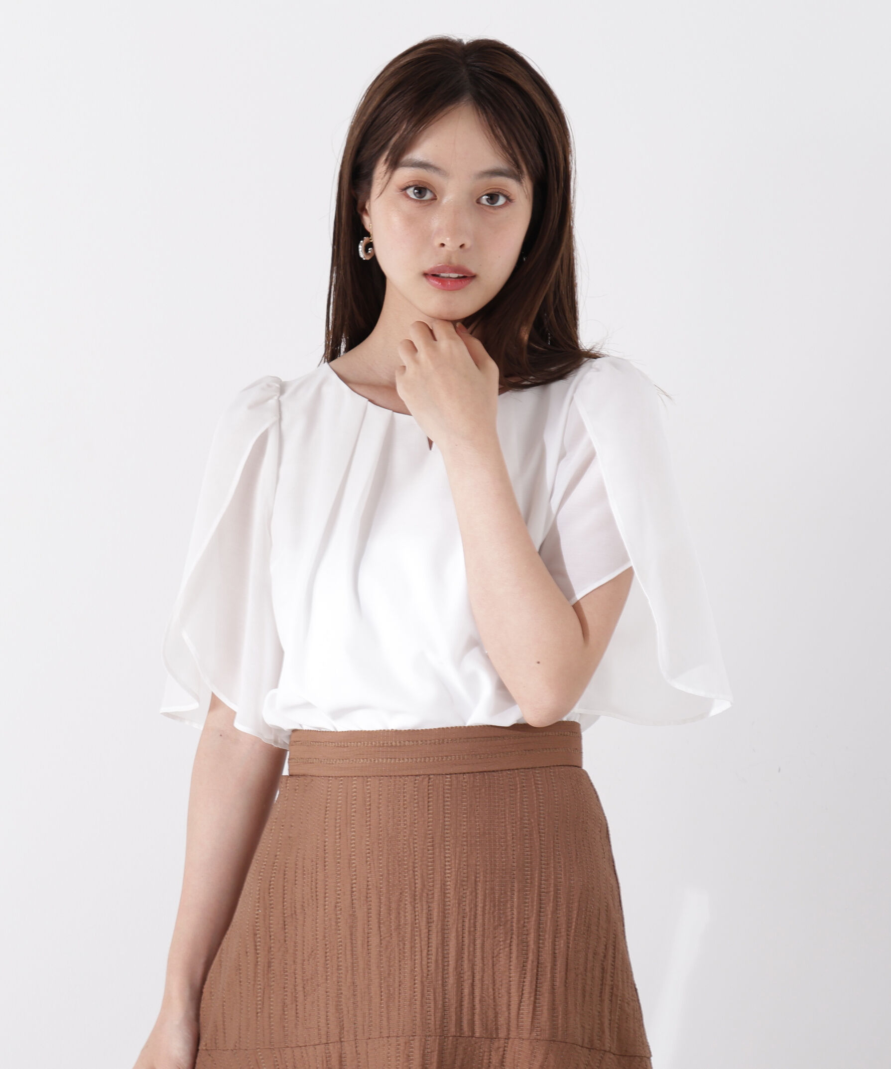 PROPORTION BODY DRESSING「パールポイントフレアスリーブブラウス」|シャツ・ブラウス|