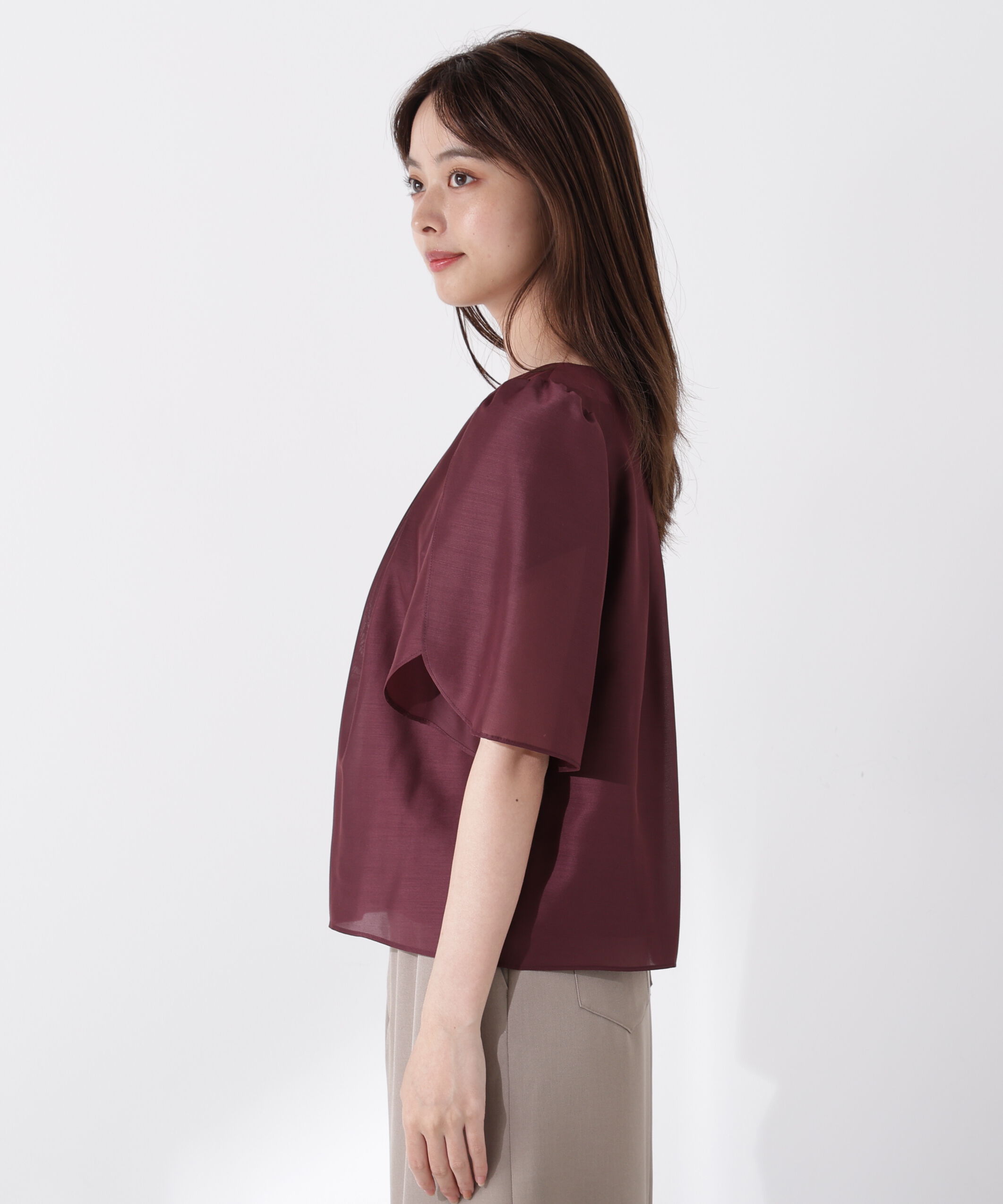 PROPORTION BODY DRESSING「パールポイントフレアスリーブブラウス」|シャツ・ブラウス|