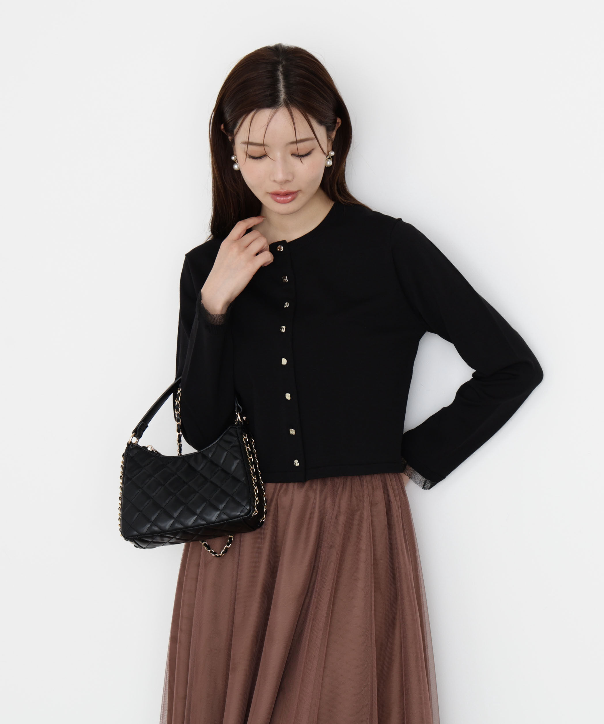 PROPORTION BODY DRESSING「＜ハンドウォッシャブル＞ゴールド釦カーディガン 25AW」|カーディガン|