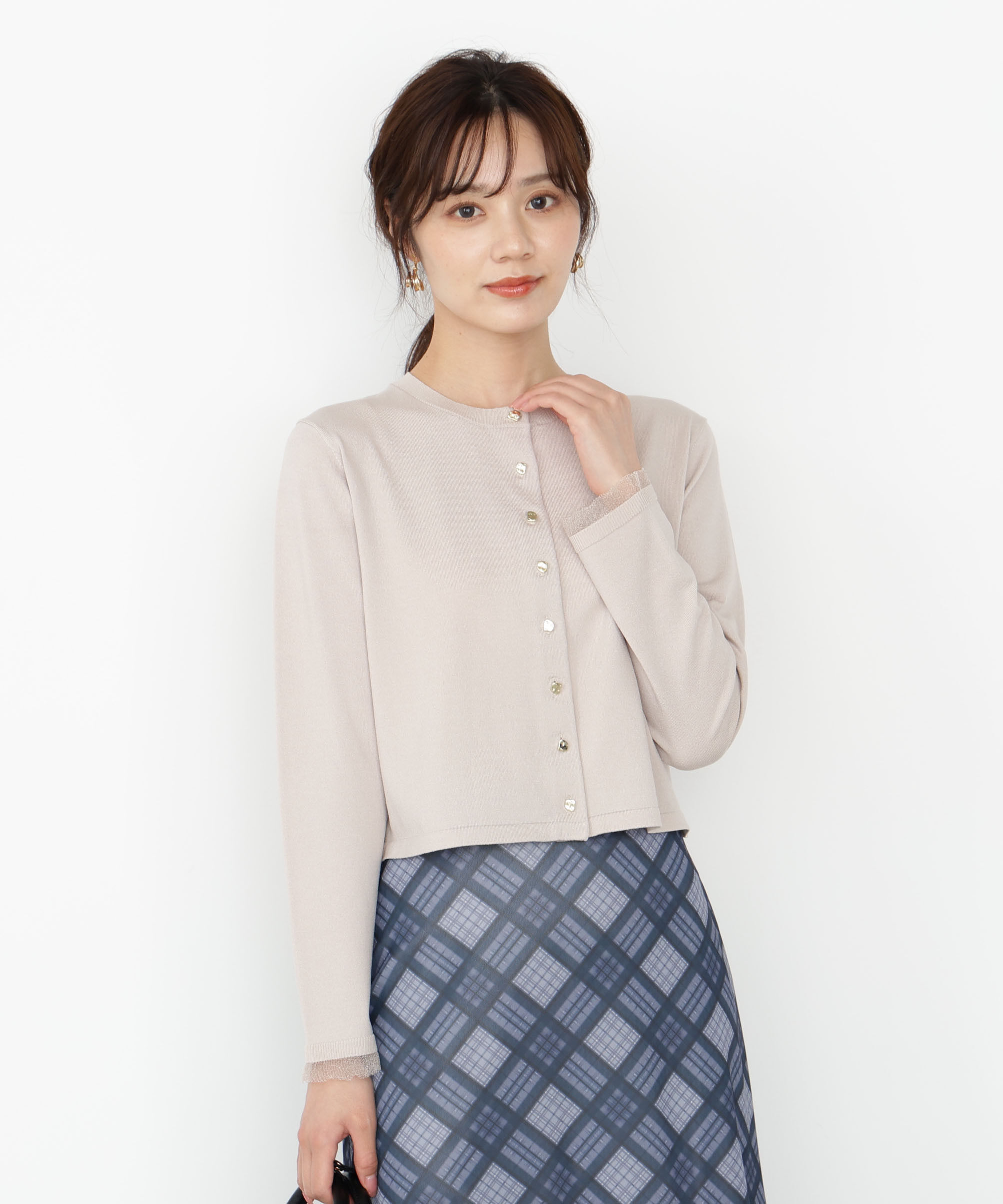 PROPORTION BODY DRESSING「＜ハンドウォッシャブル＞ゴールド釦カーディガン 25AW」|カーディガン|