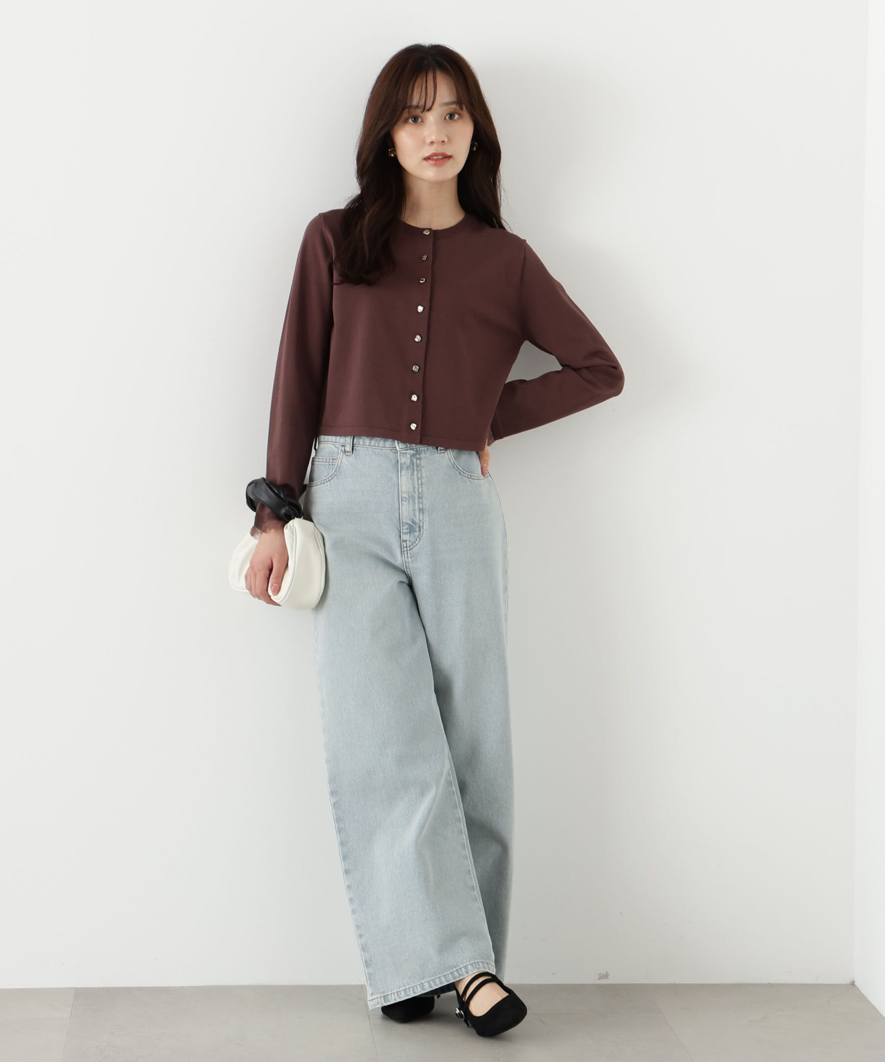 PROPORTION BODY DRESSING「＜ハンドウォッシャブル＞ゴールド釦カーディガン 25AW」|カーディガン|