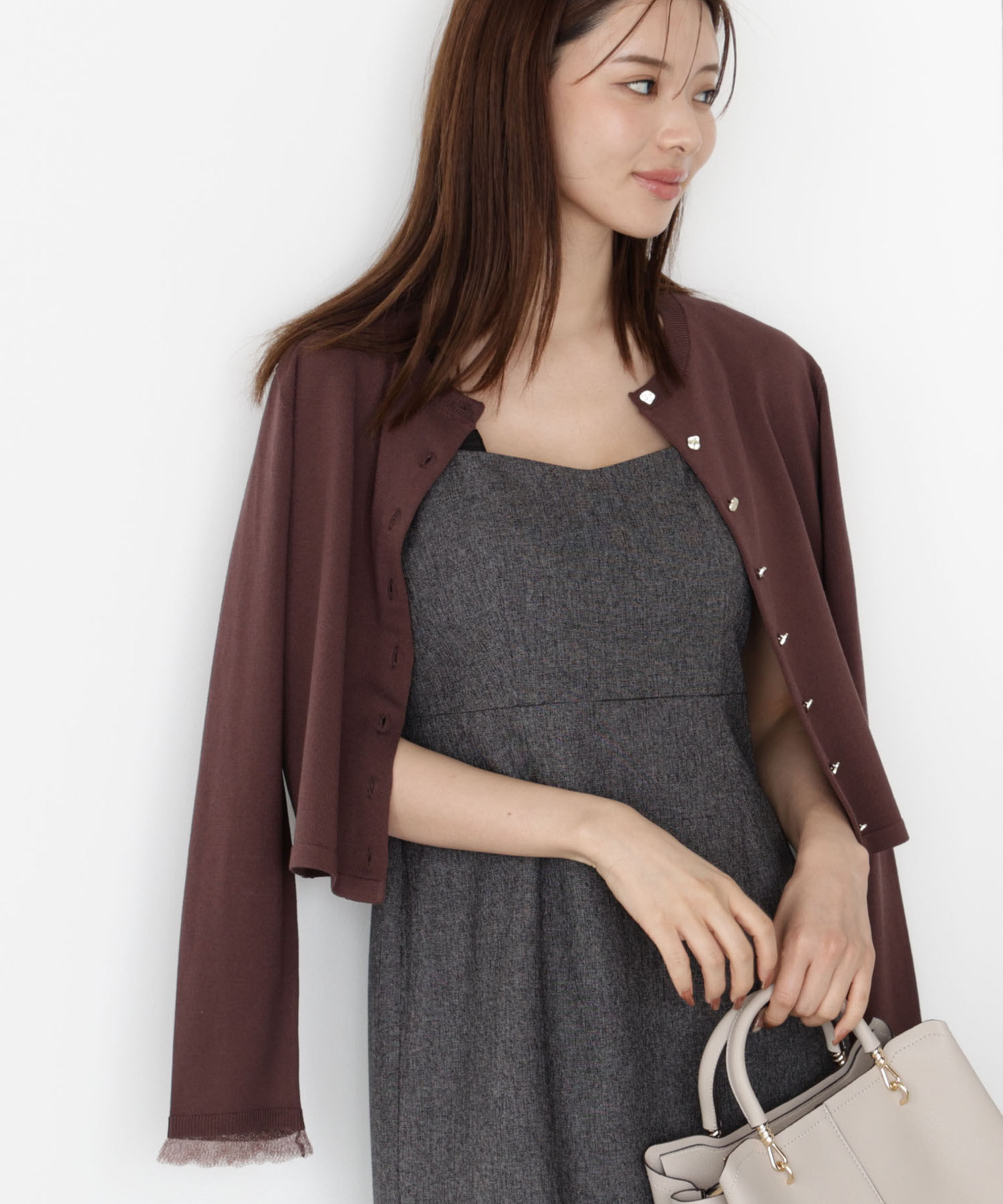 PROPORTION BODY DRESSING「＜ハンドウォッシャブル＞ゴールド釦カーディガン 25AW」|カーディガン|