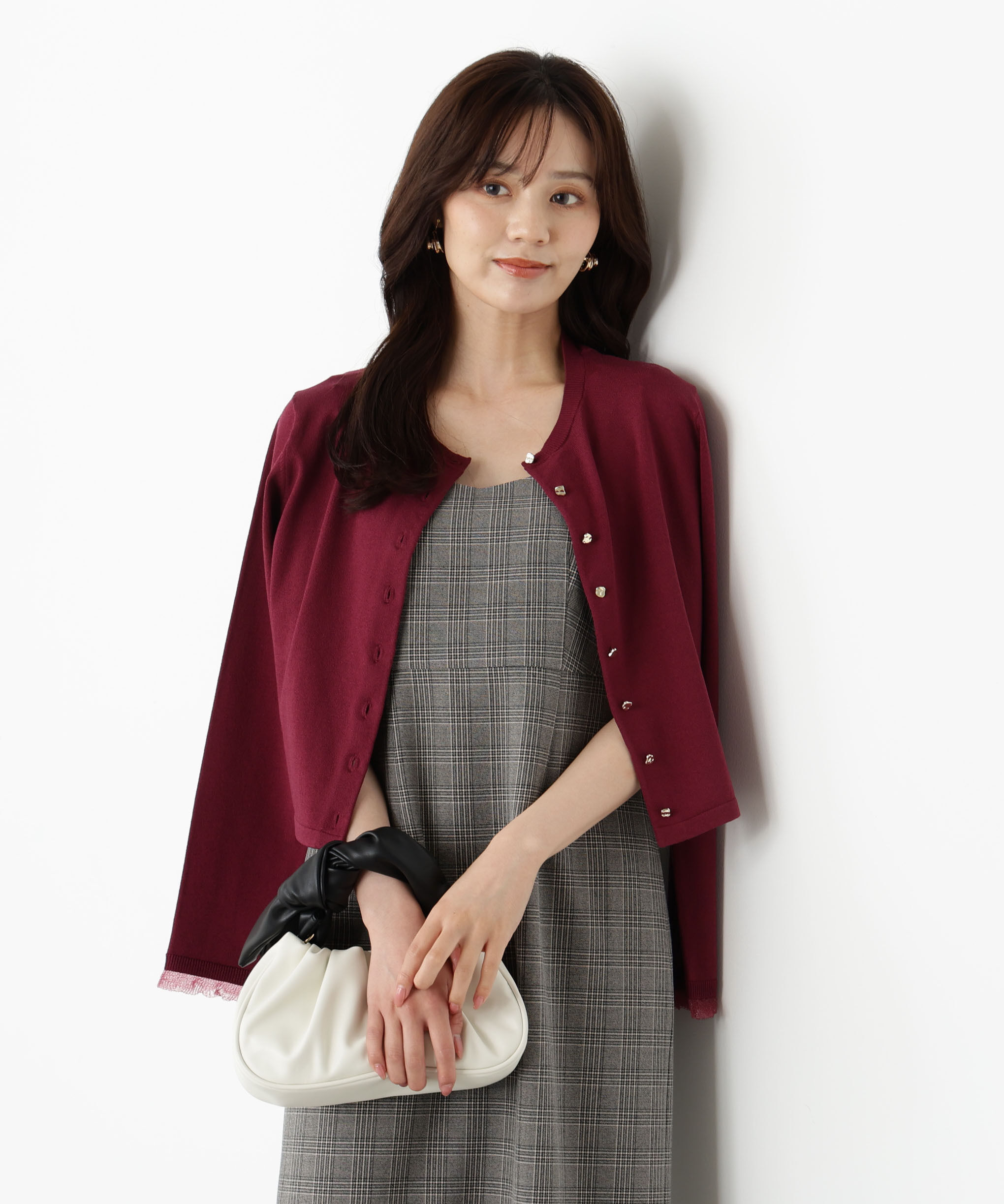 PROPORTION BODY DRESSING「＜ハンドウォッシャブル＞ゴールド釦カーディガン 25AW」|カーディガン|