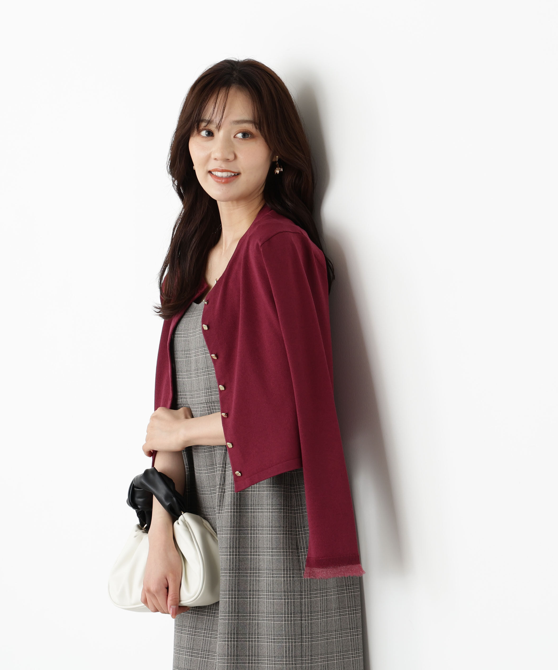 PROPORTION BODY DRESSING「＜ハンドウォッシャブル＞ゴールド釦カーディガン 25AW」|カーディガン|