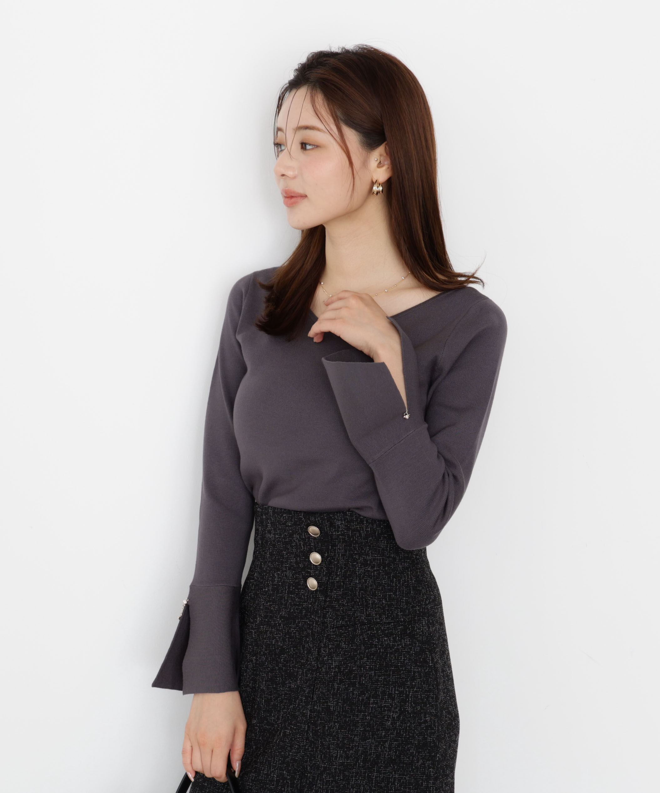 PROPORTION BODY DRESSING「チャームスリーブニット 25AW」|ニット・セーター|