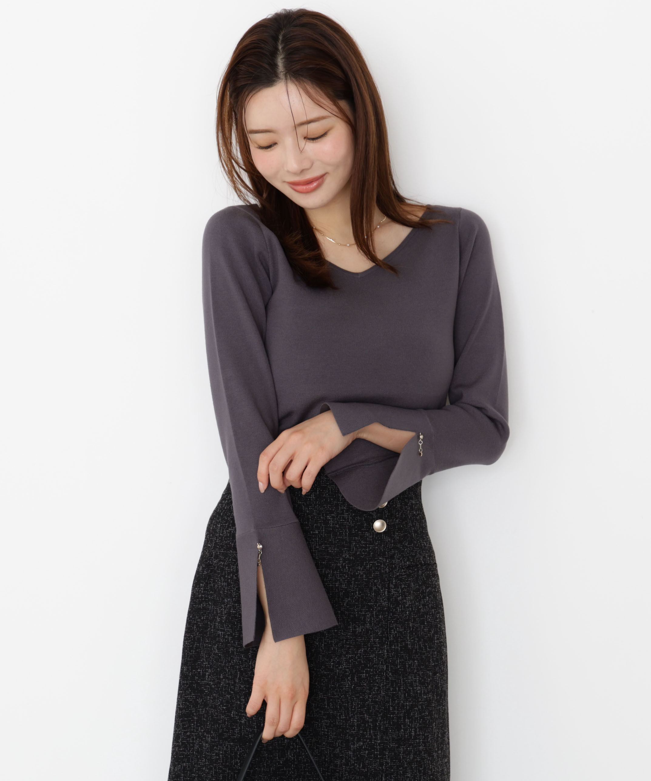 PROPORTION BODY DRESSING「チャームスリーブニット 25AW」|ニット・セーター|