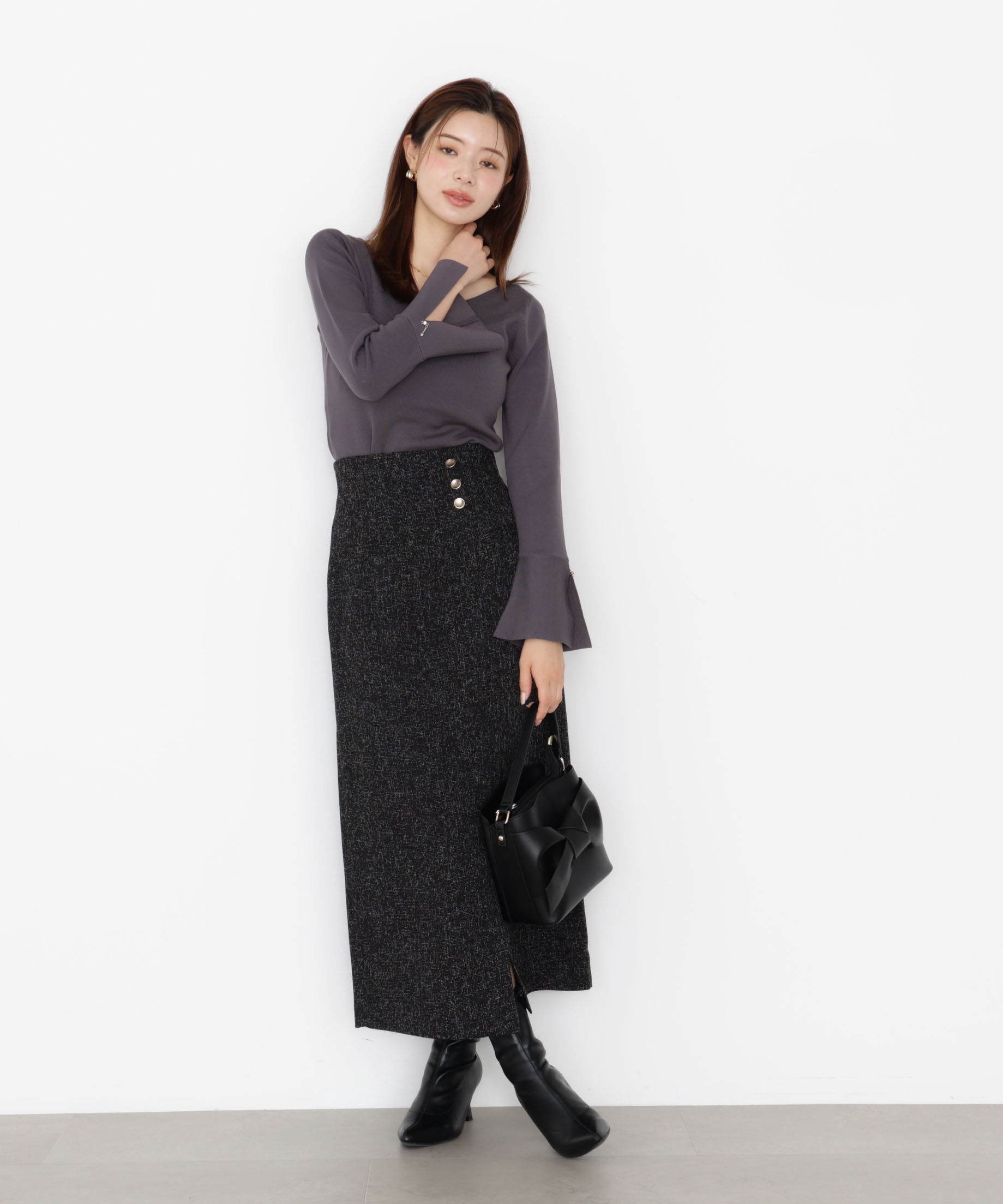 PROPORTION BODY DRESSING「チャームスリーブニット 25AW」|ニット・セーター|