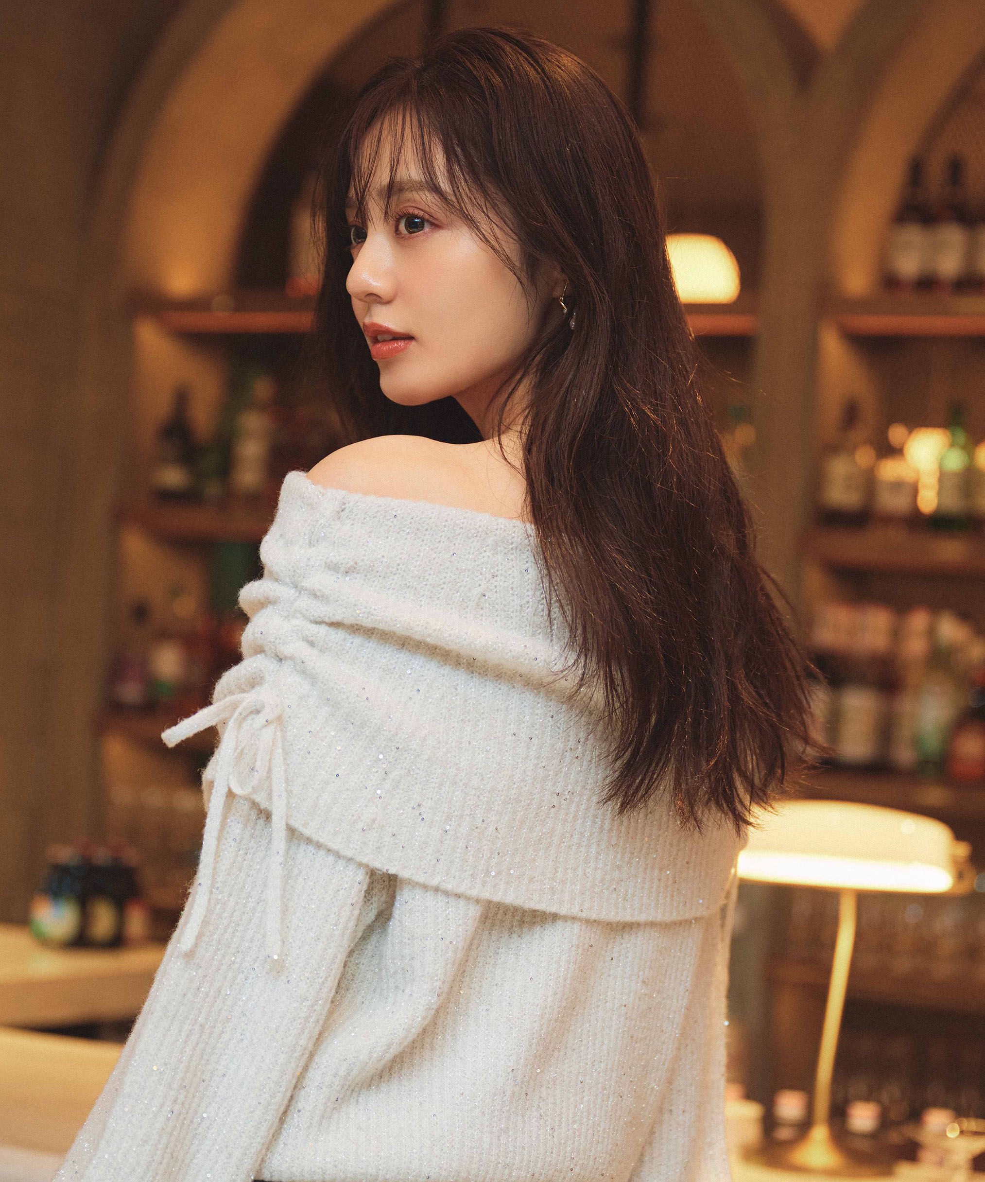 PROPORTION BODY DRESSING「リボン付きオフショルニット 25AW」|ニット・セーター|