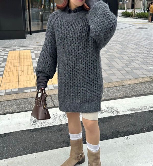 archives「＜Ｌｔｄ．＞ＯＶＥＲ　ＭＥＳＨ　ＫＮＩＴ」|ニット・セーター|CHARCOAL GRAY