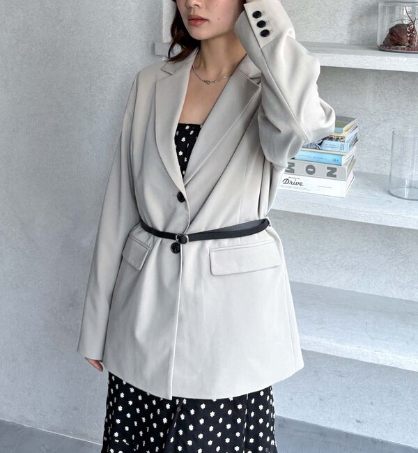 archives「【ＳＥＴＵＰ対応】ウエストベルトテーラードジャケット」|テーラードジャケット|