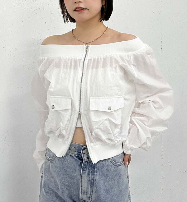 archives「オフショルブルゾン」|テーラードジャケット|OFF WHITE