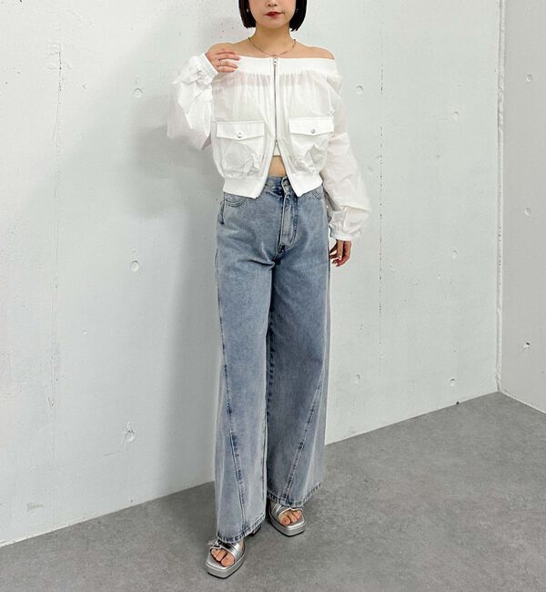 archives「オフショルブルゾン」|テーラードジャケット|