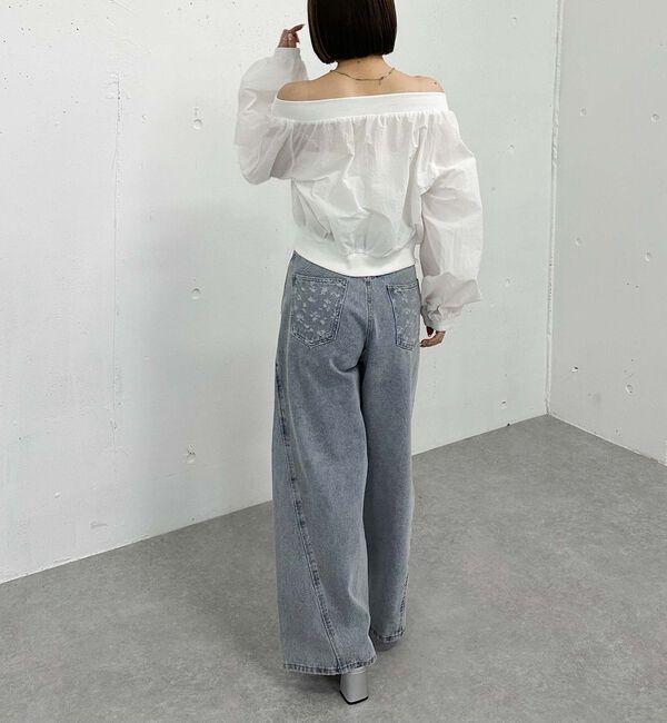 archives「オフショルブルゾン」|テーラードジャケット|