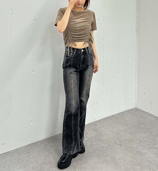 archives「オーバーダイタイトフレアストレッチデニム」|デニム|