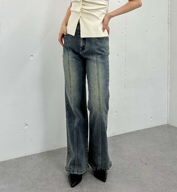 archives「オーバーダイタイトフレアストレッチデニム」|デニム|