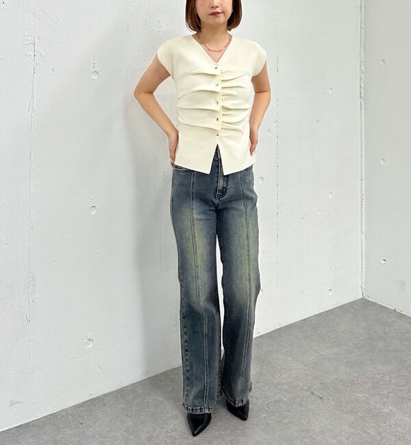 archives「オーバーダイタイトフレアストレッチデニム」|デニム|