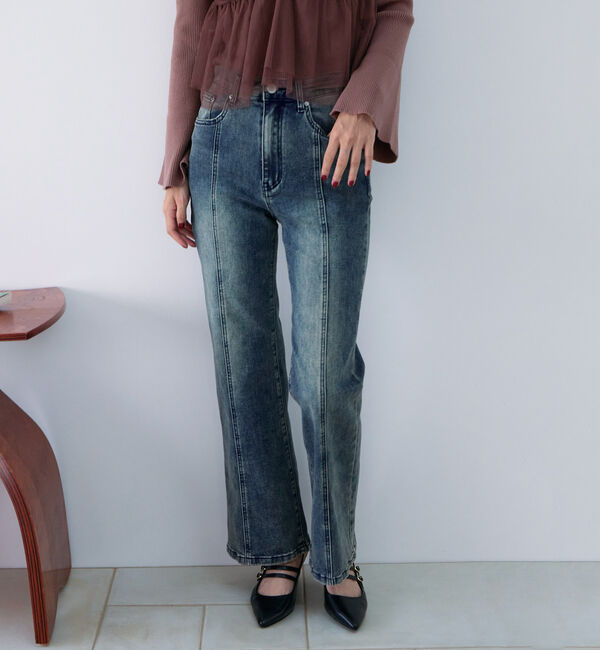 archives「オーバーダイタイトフレアストレッチデニム」|デニム|