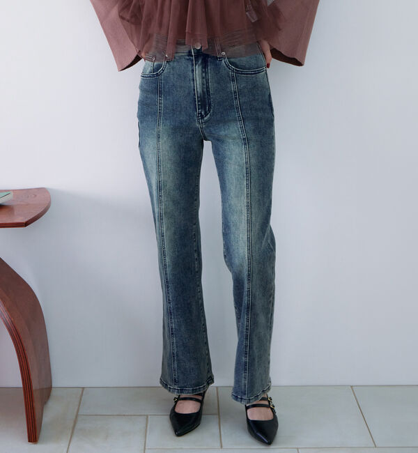 archives「オーバーダイタイトフレアストレッチデニム」|デニム|