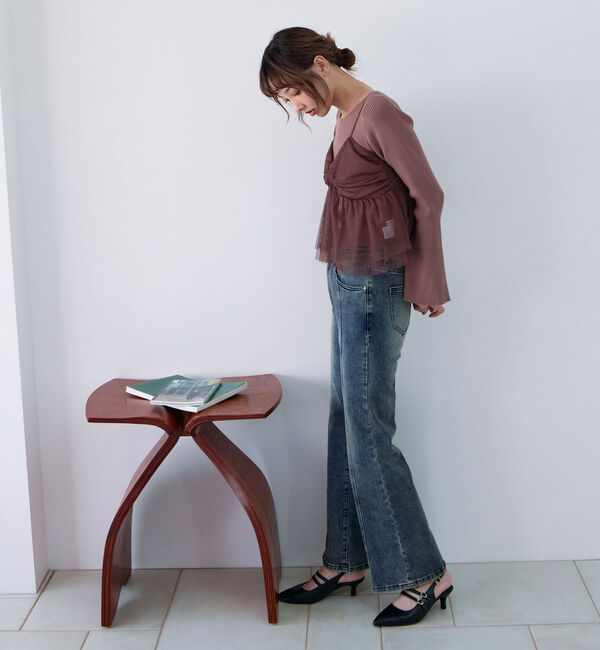 archives「オーバーダイタイトフレアストレッチデニム」|デニム|