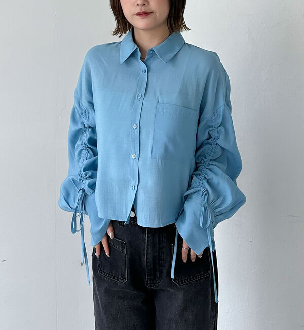 archives「ドロストスリーブショートシャツ」|シャツ・ブラウス|