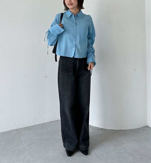 archives「ドロストスリーブショートシャツ」|シャツ・ブラウス|