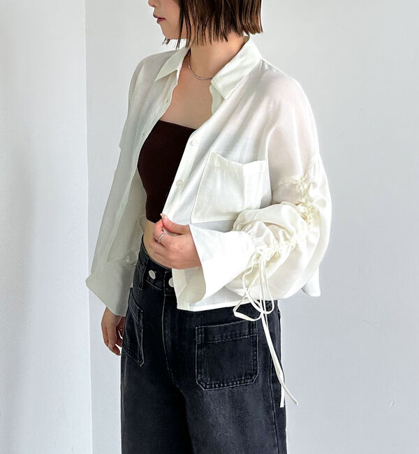 archives「ドロストスリーブショートシャツ」|シャツ・ブラウス|