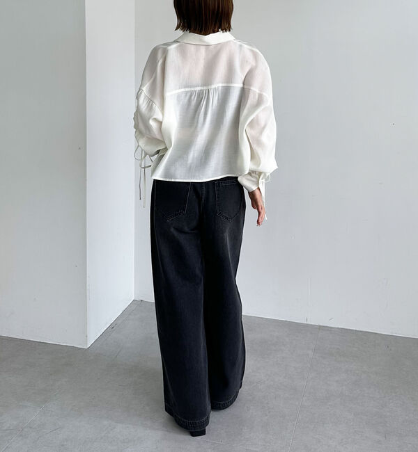 archives「ドロストスリーブショートシャツ」|シャツ・ブラウス|