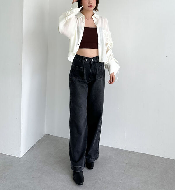 archives「ドロストスリーブショートシャツ」|シャツ・ブラウス|