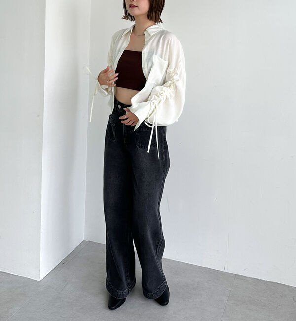 archives「ドロストスリーブショートシャツ」|シャツ・ブラウス|