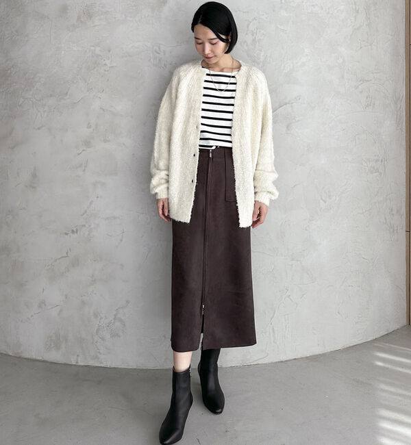 Doux archives「ブーグレーニットスキッパーカーディガン」|カーディガン|