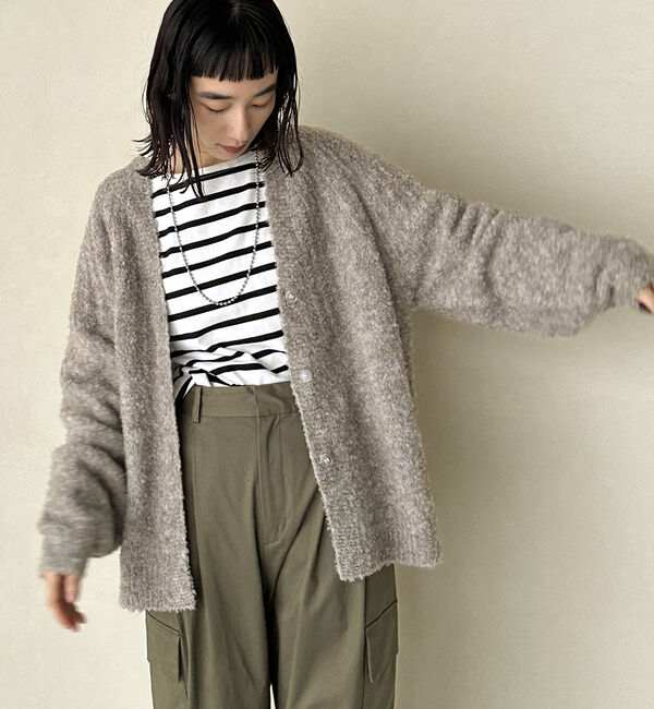 Doux archives「ブーグレーニットスキッパーカーディガン」|カーディガン|