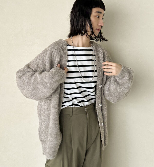 Doux archives「ブーグレーニットスキッパーカーディガン」|カーディガン|