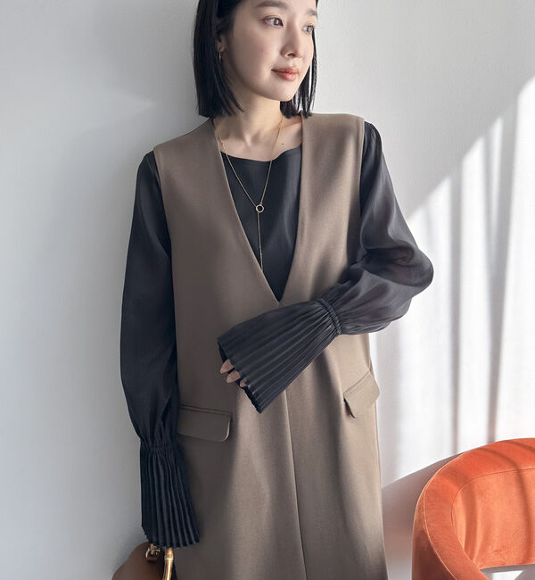 Doux archives「プリーツスリーブブラウス」|シャツ・ブラウス|