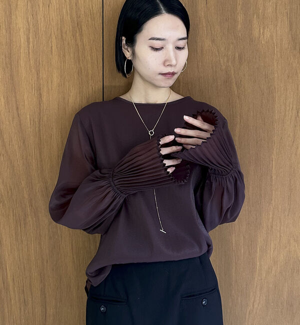 Doux archives「プリーツスリーブブラウス」|シャツ・ブラウス|