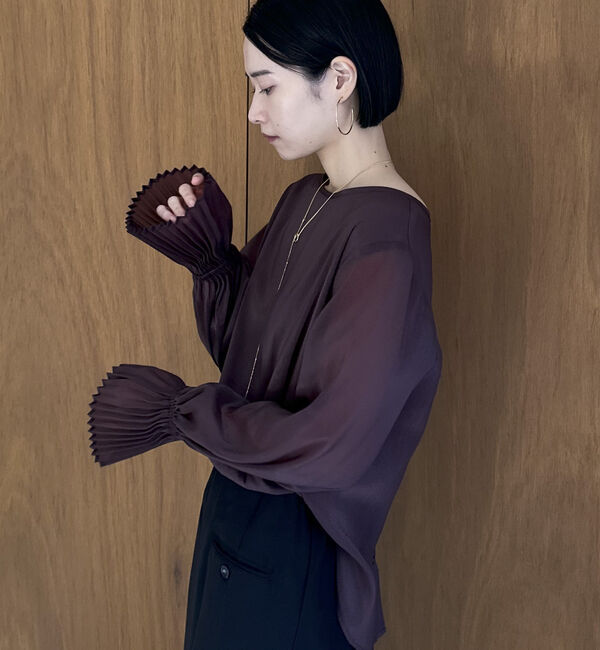 Doux archives「プリーツスリーブブラウス」|シャツ・ブラウス|