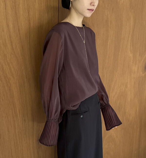 Doux archives「プリーツスリーブブラウス」|シャツ・ブラウス|