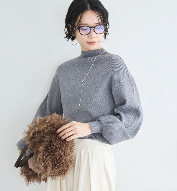 Doux archives「ボリュームスリーブニット」|ニット・セーター|GRAY