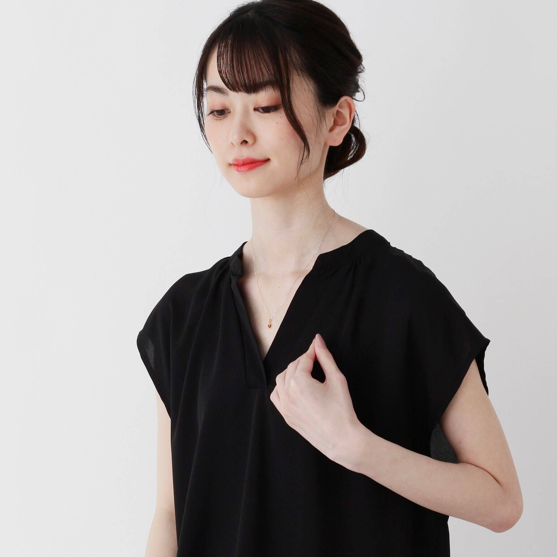 COCOSHNIK「【WEB限定】K10スピリチュアルストーン（シトリン）ネックレス」|ネックレス|