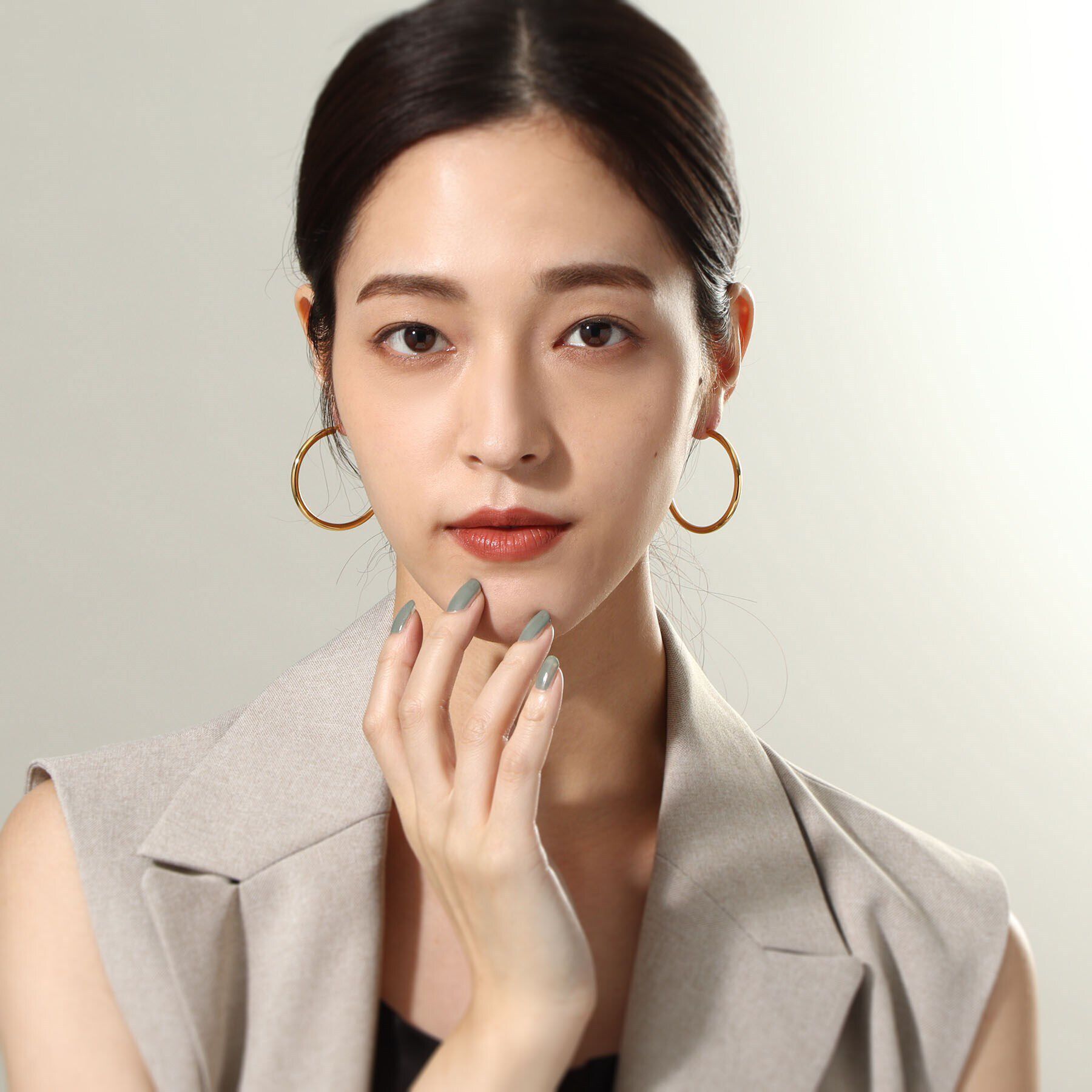 COCOSHNIK ONKITSCH「シルバー ホロウ フープピアスL GP」|ピアス|