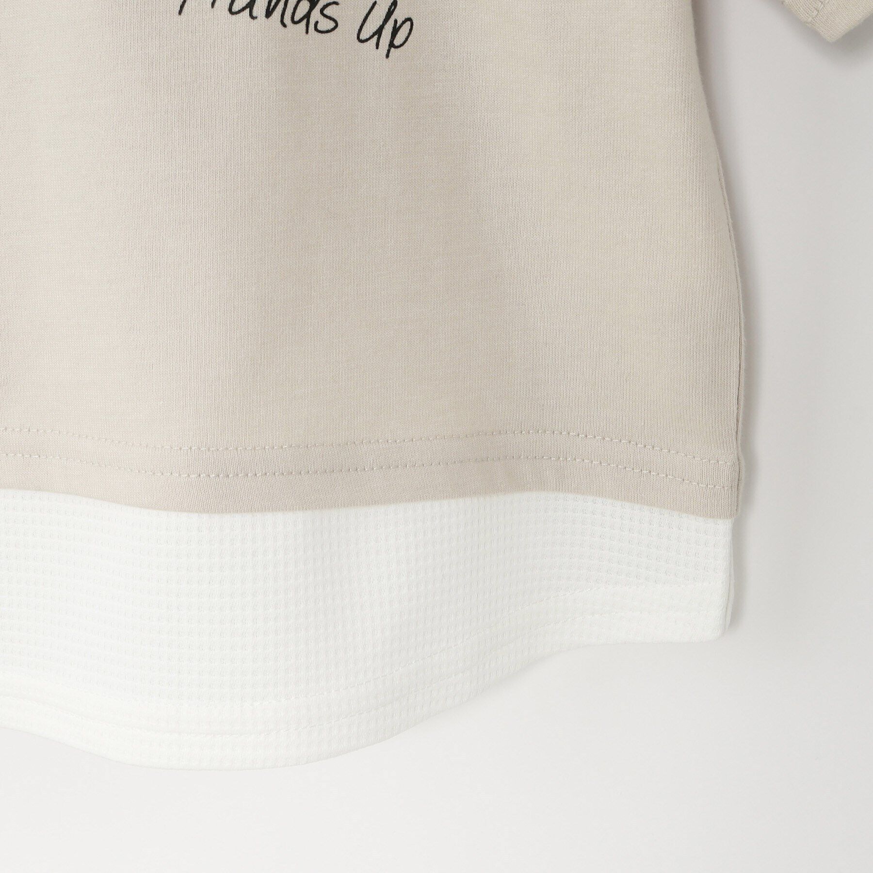 SHOO･LA･RUE「【100-150cm】アソートプリント裾レイヤード五分袖Tシャツ」|Tシャツ・カットソー|