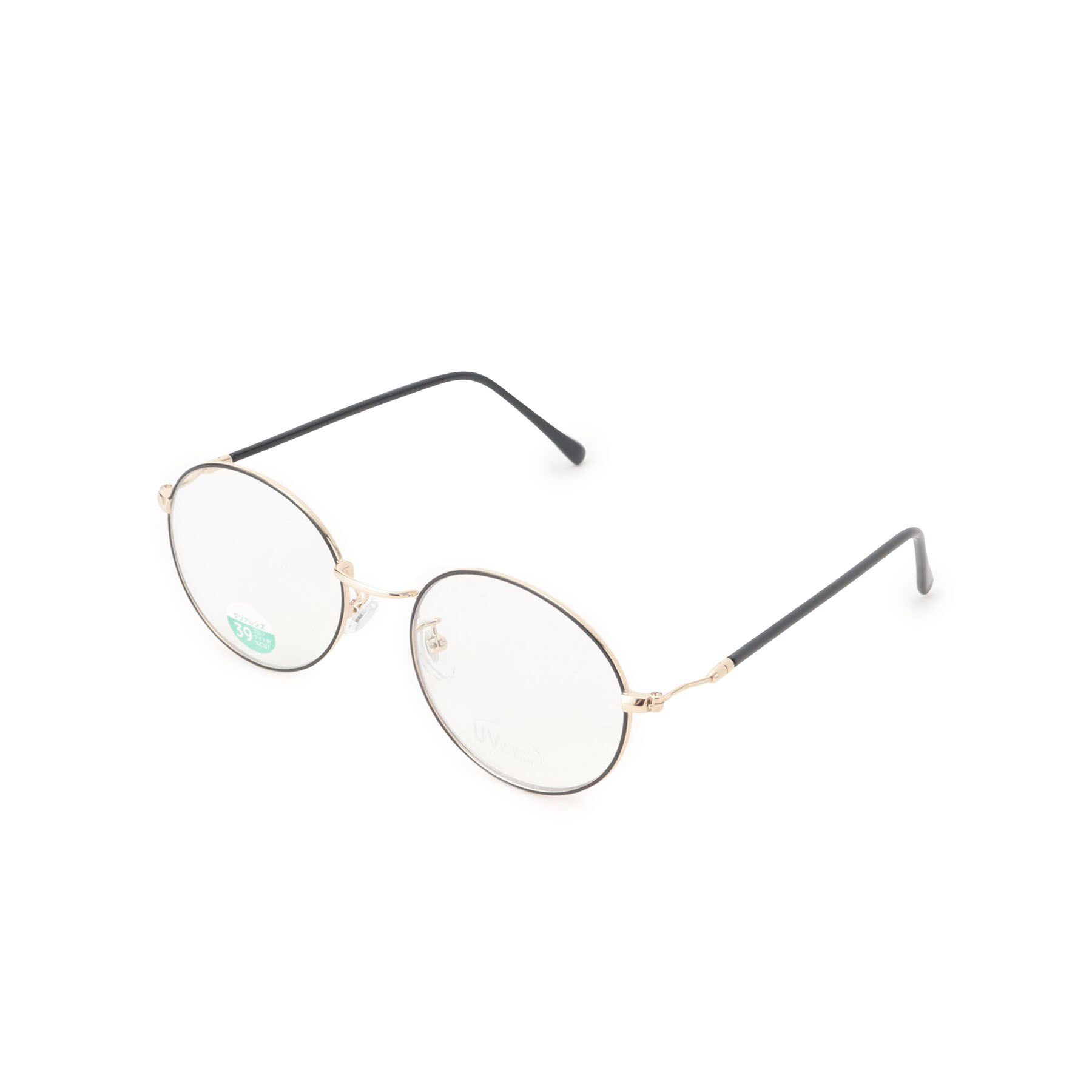 SHOO･LA･RUE「【ブルーライトカット】長モダンメタルメガネ」|メガネ|ゴールド(007)