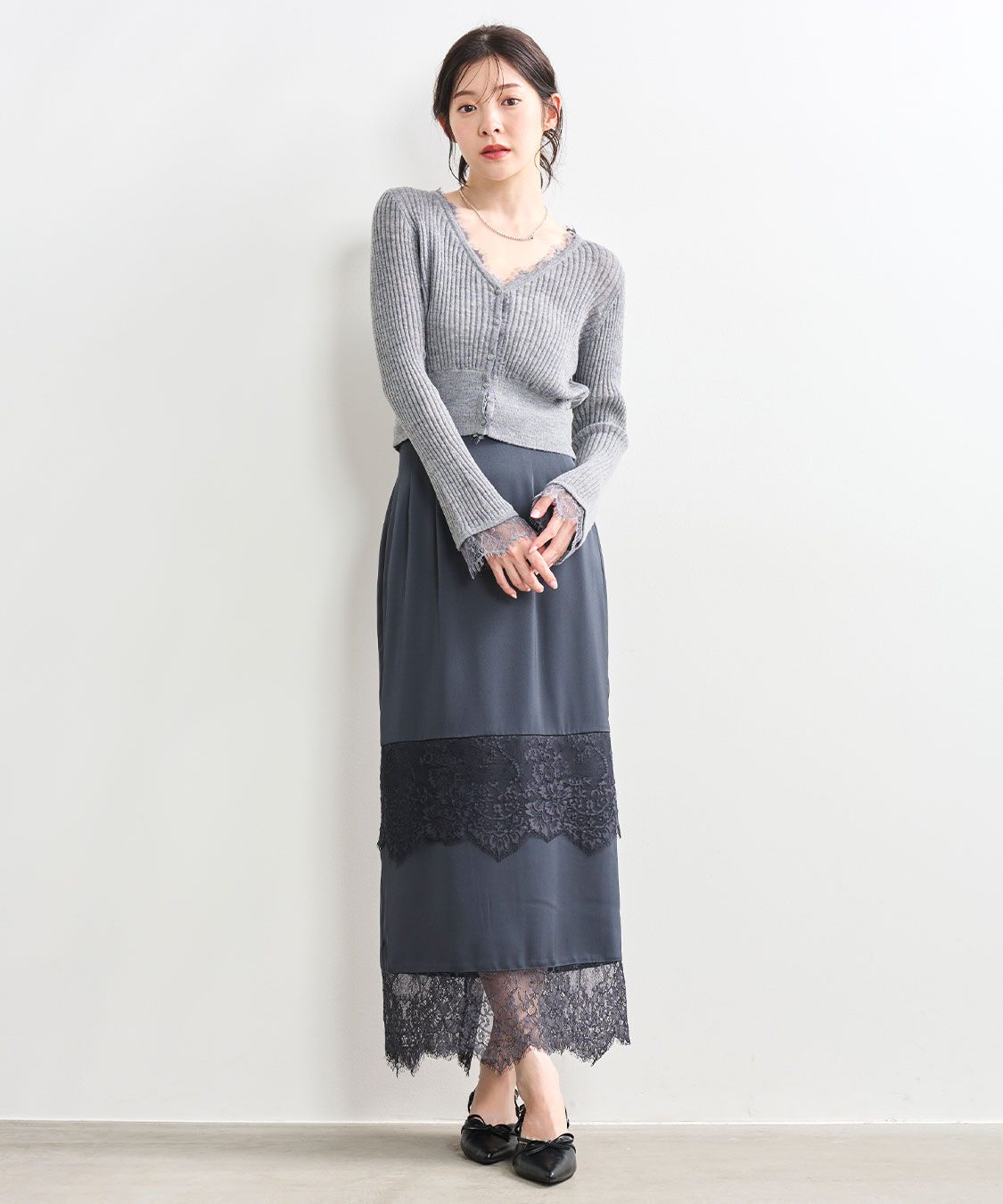 COCO DEAL「シアーリブレースカーディガン」|カーディガン|