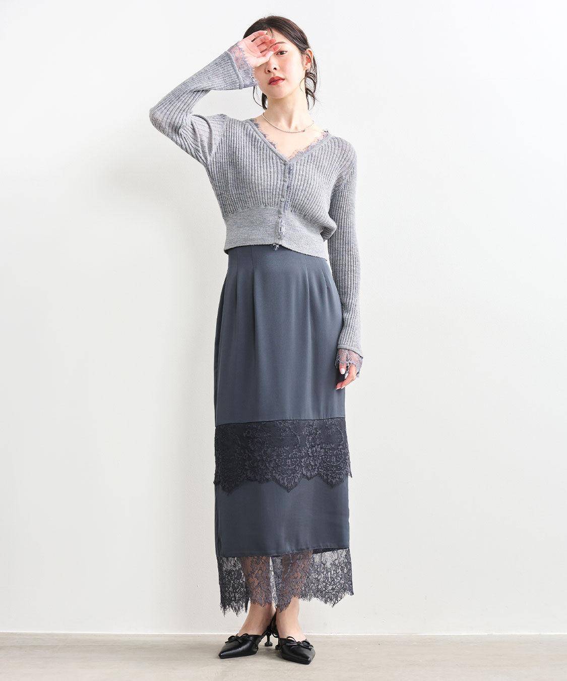 COCO DEAL「シアーリブレースカーディガン」|カーディガン|