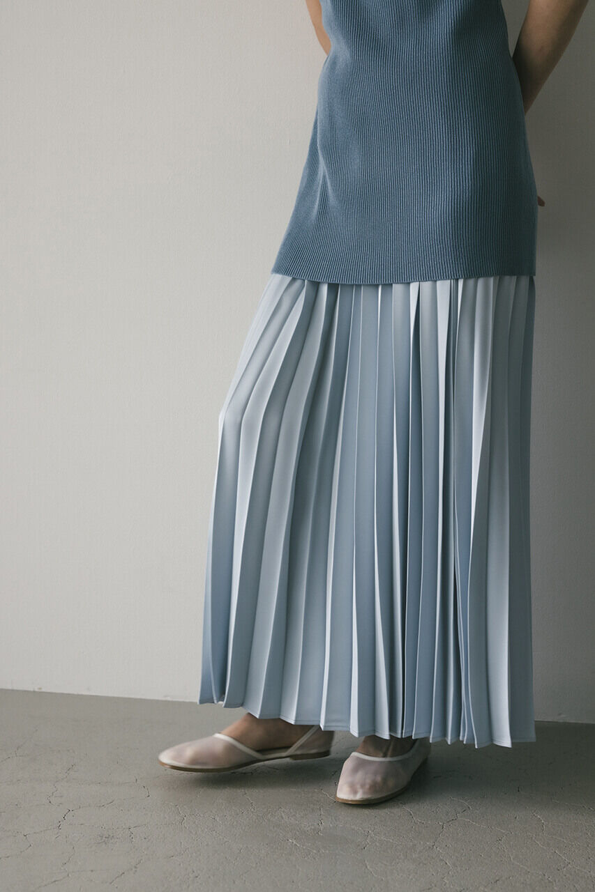 STYLEMIXER「サテンプリーツスカート」|スカート|SAX