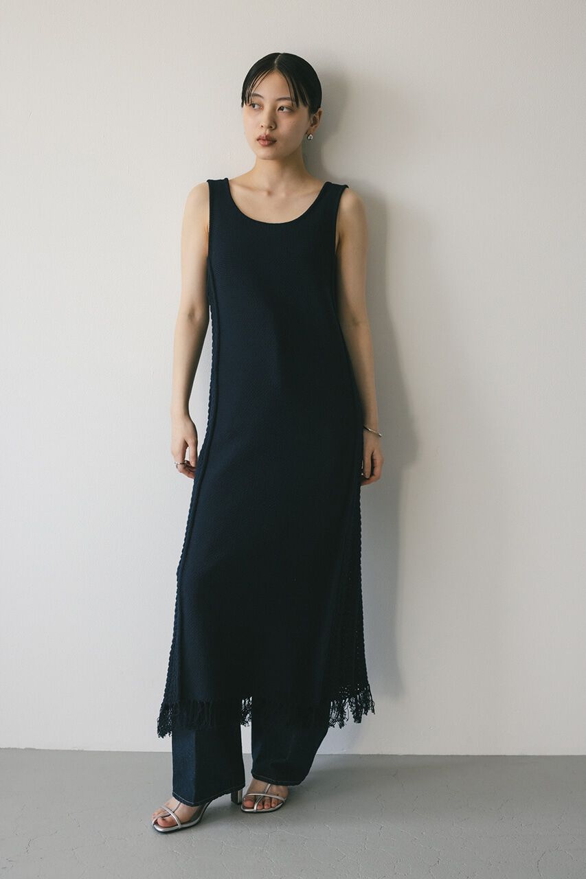 STYLEMIXER「コットンクロシェニットワンピース」|ワンピース|NVY